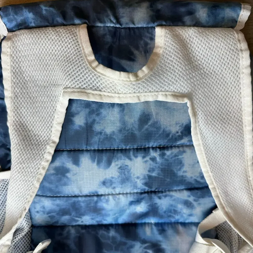 Abercrombie Kids Backpack Ripstop Blue Tie Dye Mesh Pockets Travel School Camp